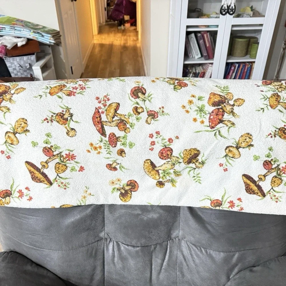 Vintage Merry Mushroom Style‎ Throw Blanket Handmade